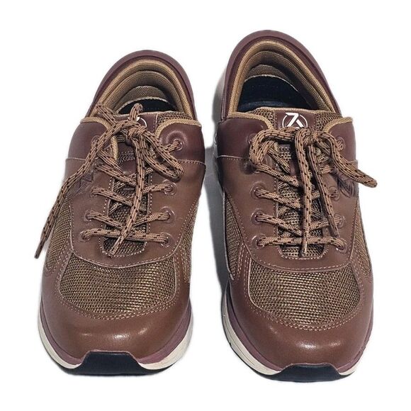 ZEBA Shoes Men's Brown Hands Free Slip On Walking Casual US 8.5 - Picture 2 of 7